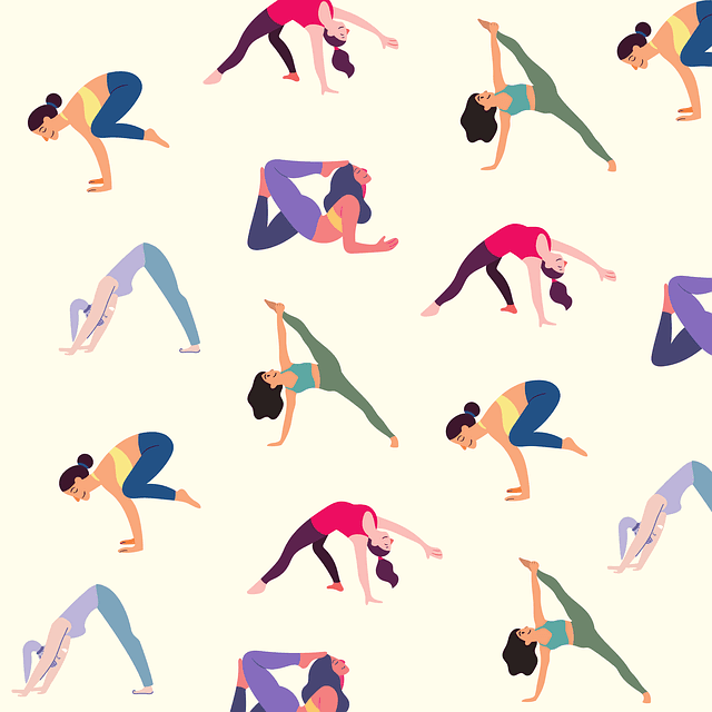 Exemple d'une illustration pour des postures de yoga.