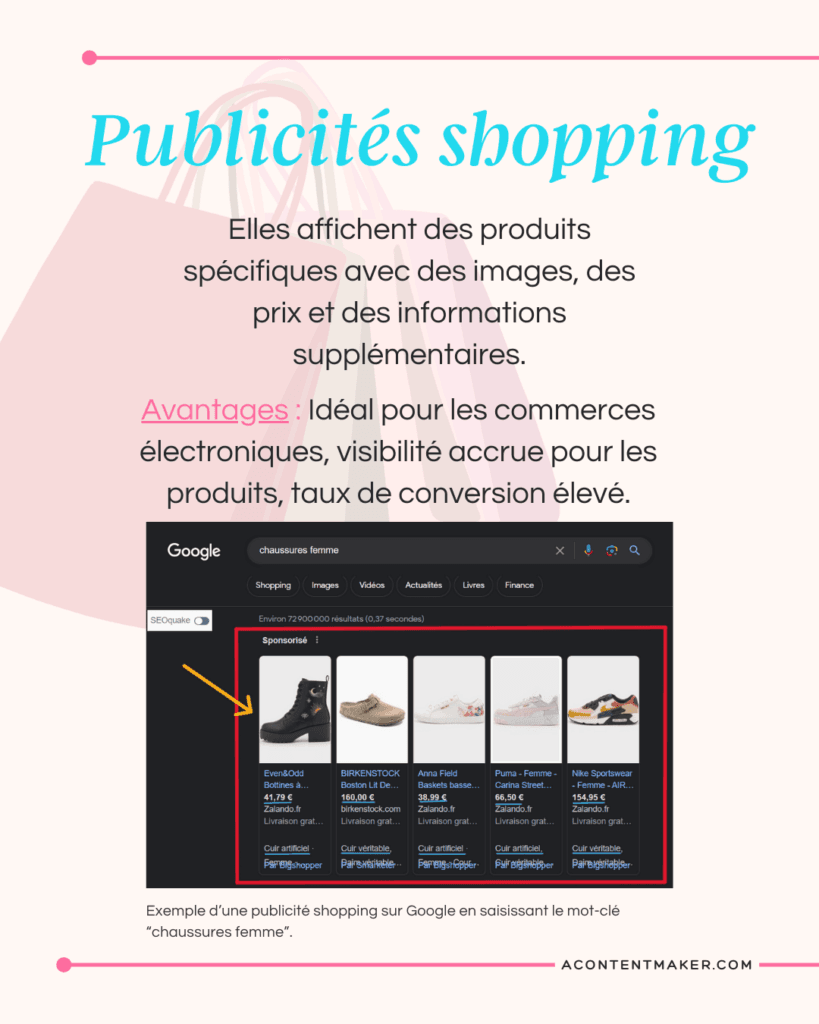 Principaux formats publicitaires SEA 5